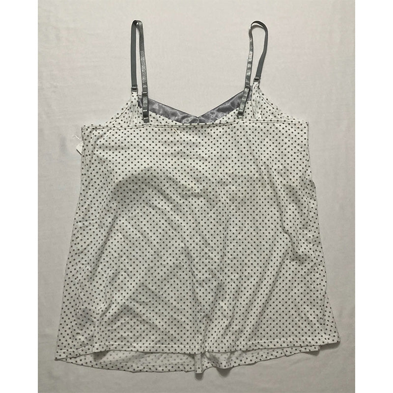 Motherhood maternity Only Pajama Top Sleeveless Polkadot White Gray L