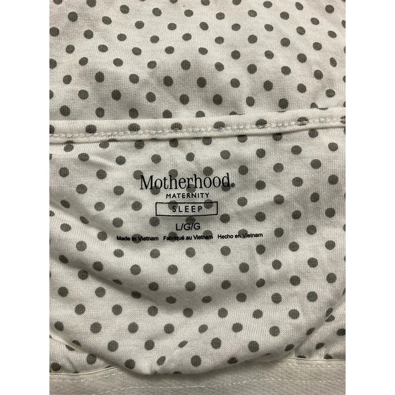 Motherhood maternity Only Pajama Top Sleeveless Polkadot White Gray L