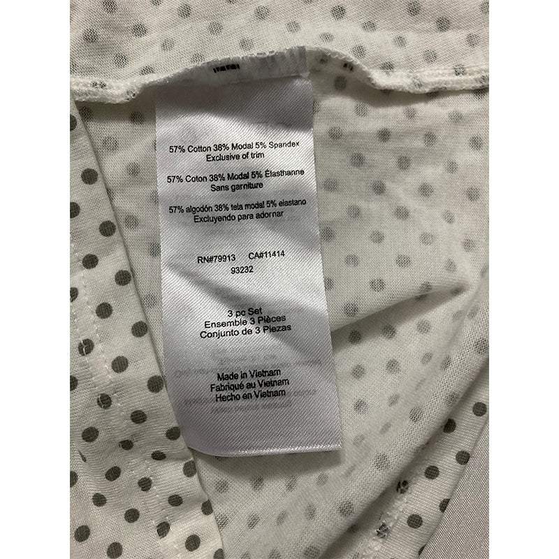 Motherhood maternity Only Pajama Top Sleeveless Polkadot White Gray L