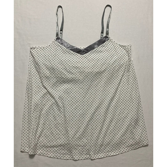 Motherhood maternity Only Pajama Top Sleeveless Polkadot White Gray L