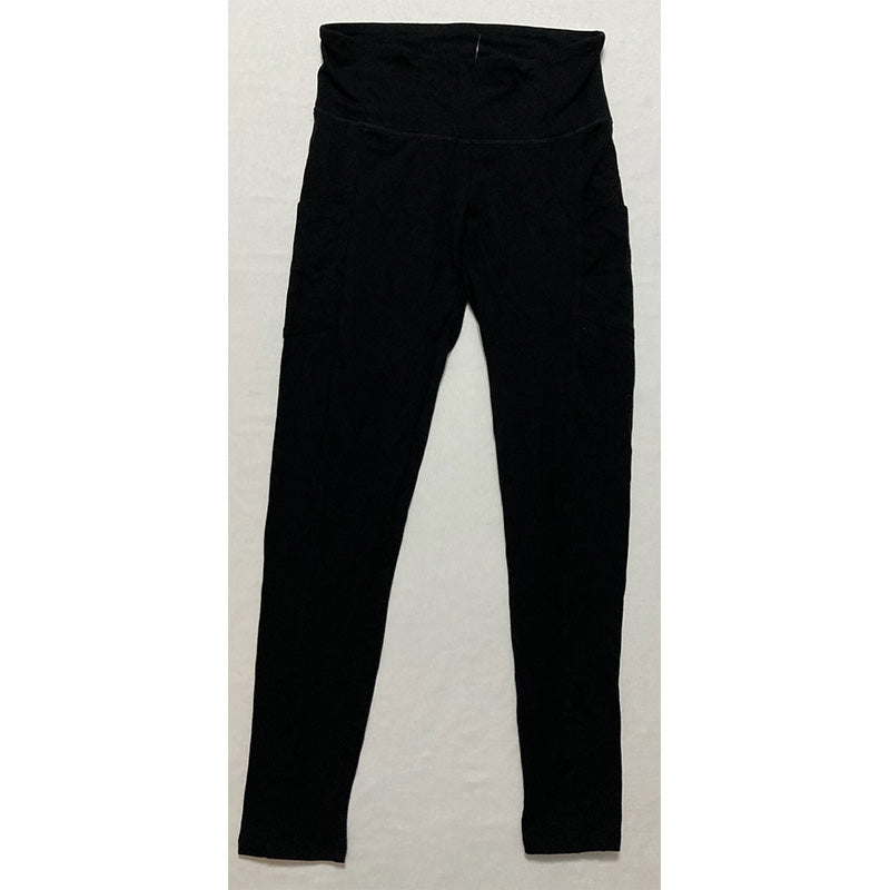 Unbranded High-Waist Cotton Blend Shaping Leggings Black S