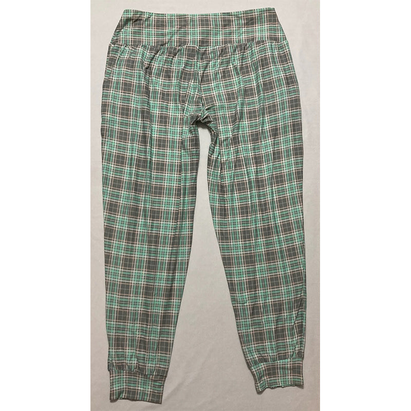 Unbranded Wide Leg Flannel Only Sleep Pant Green L