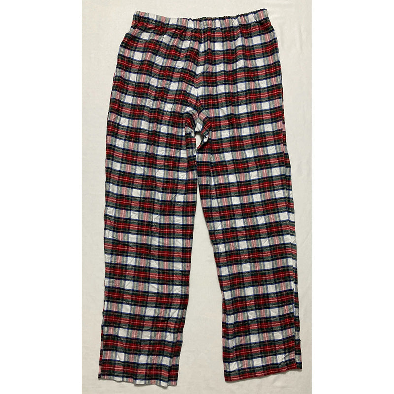Unbranded Only Pajama Pants Long Sleeve Plaid Red M