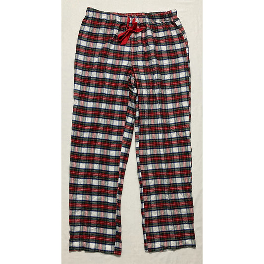 Unbranded Only Pajama Pants Long Sleeve Plaid Red M