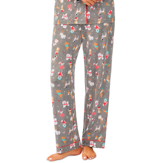 Cuddl Duds Women's Ultra-Soft Pajama Pants Christmas Dog M