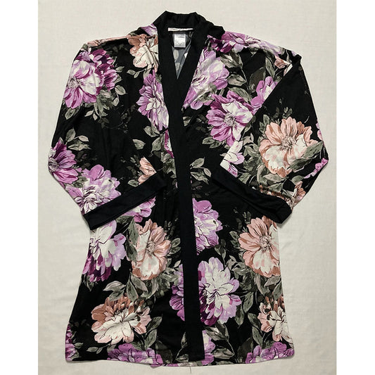 NWD Linea Donatella Floral-Print Wrap Robe Multicolor M