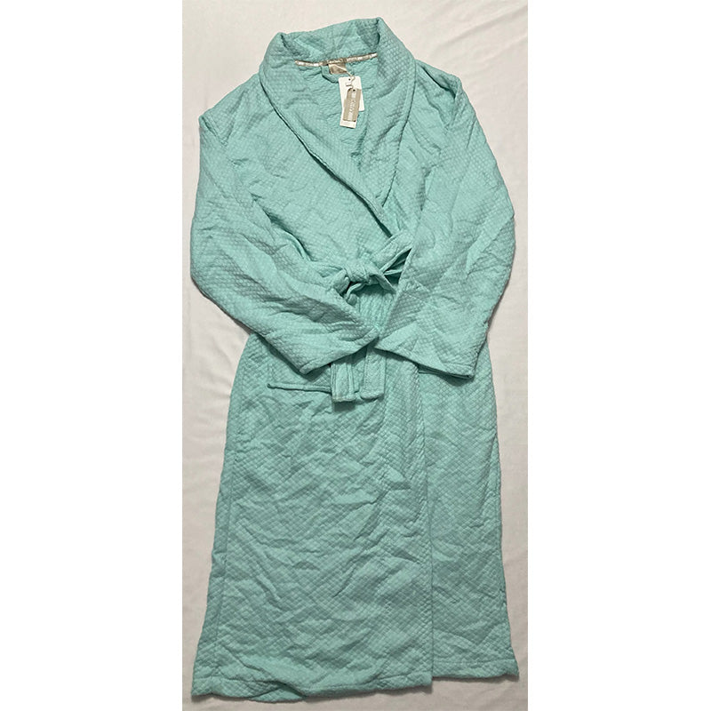 NWD INK+IVY Women's Diamond Waffle Look Robe Aqua L/XL
