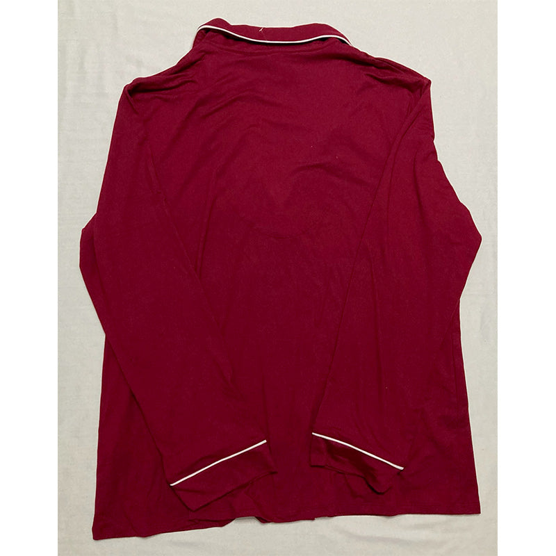 Alfani Printed Ultra-Soft Only Pajama Top Beet Red XL