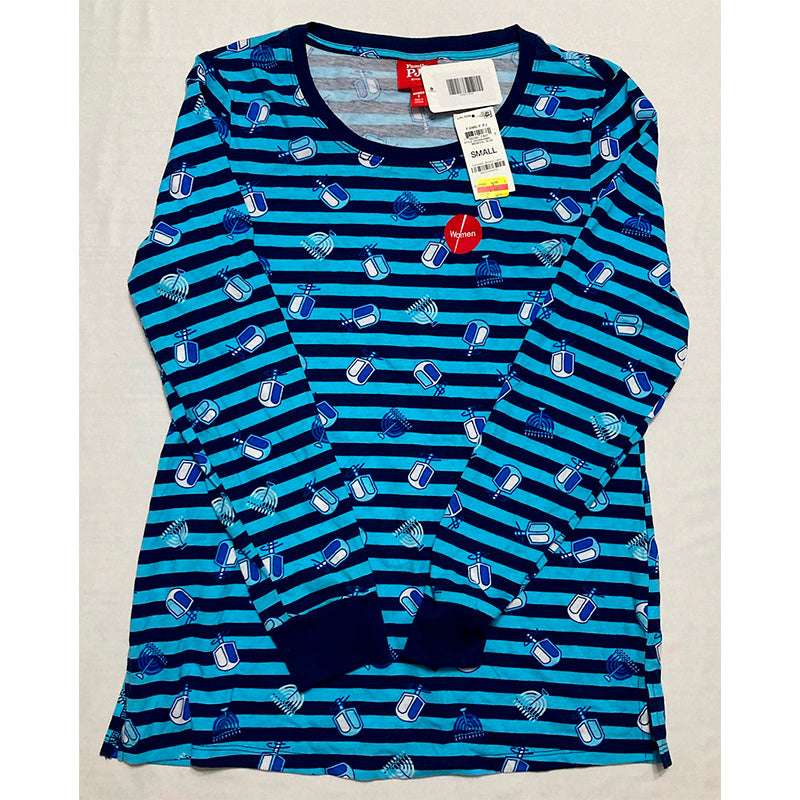 Family Pajamas Hanukkah Family Only Pajama Top Blue S
