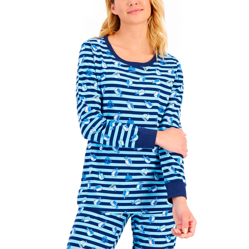 Family Pajamas Hanukkah Family Only Pajama Top Blue S