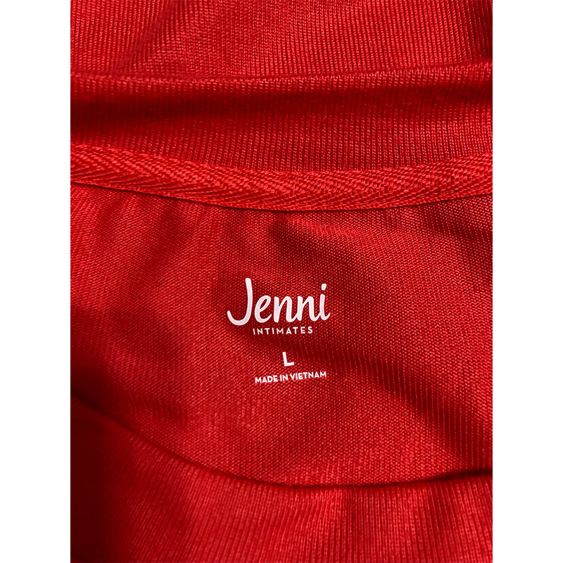 Jenni Long Sleeve Mix It Packaged Only Pajama Top Red L