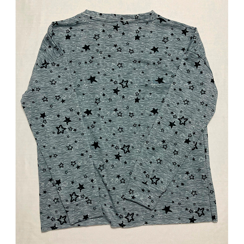 Roudelain Printed Butter Knit Only Pajama Top Excellent Stars L