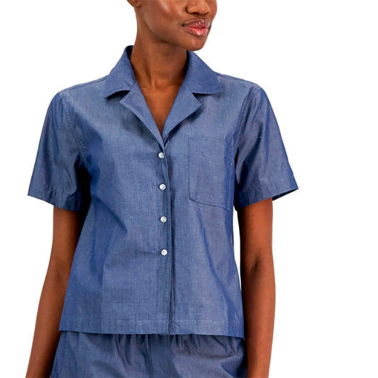 Jenni Cotton Chambray Only Pajama Top M