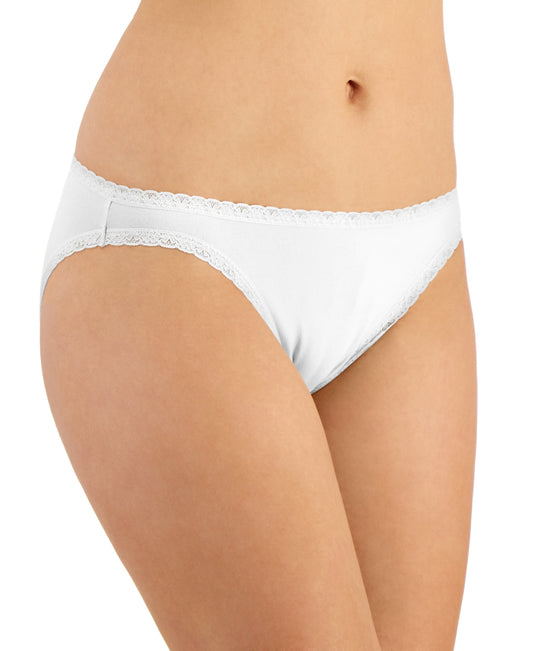 NWD Jenni Lace Trim Bikini Underwear White 3XL