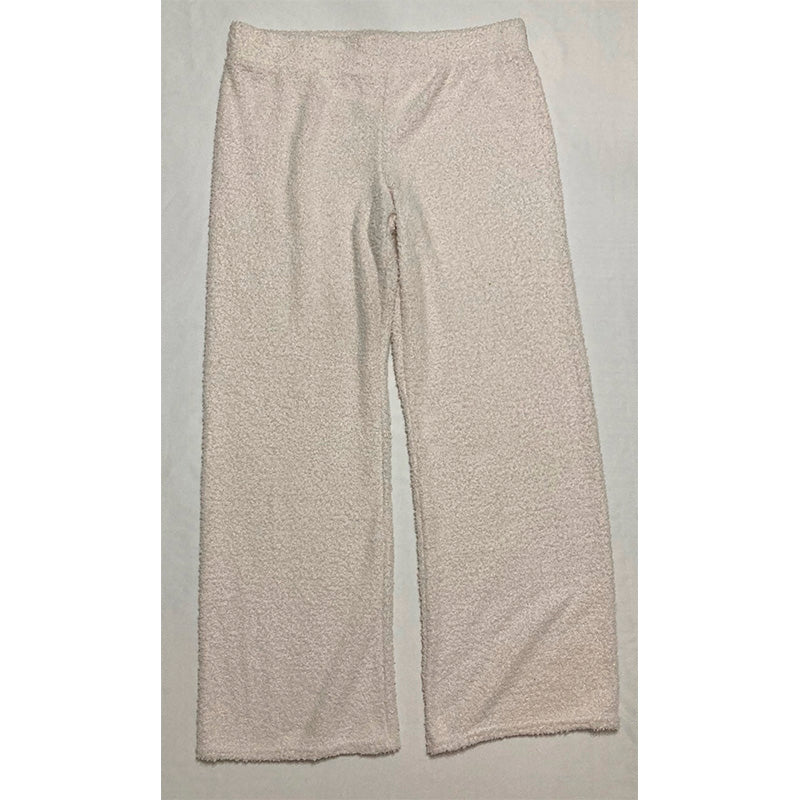 Steve Madden Wide-Leg Chenille Sleep Pants White XL