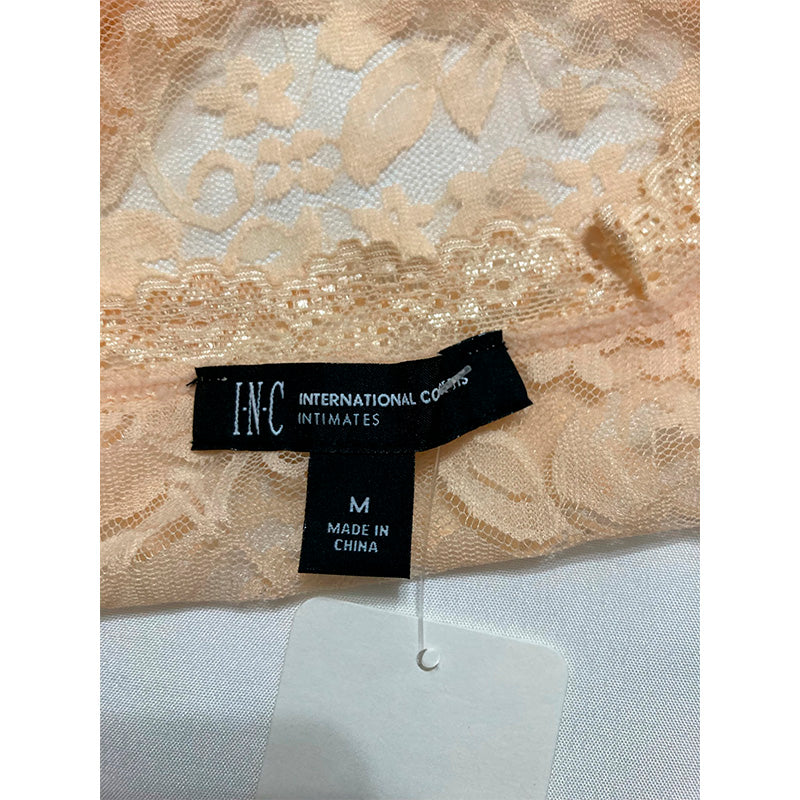 INC Sexy Lace Lingerie Tank Top Nude M