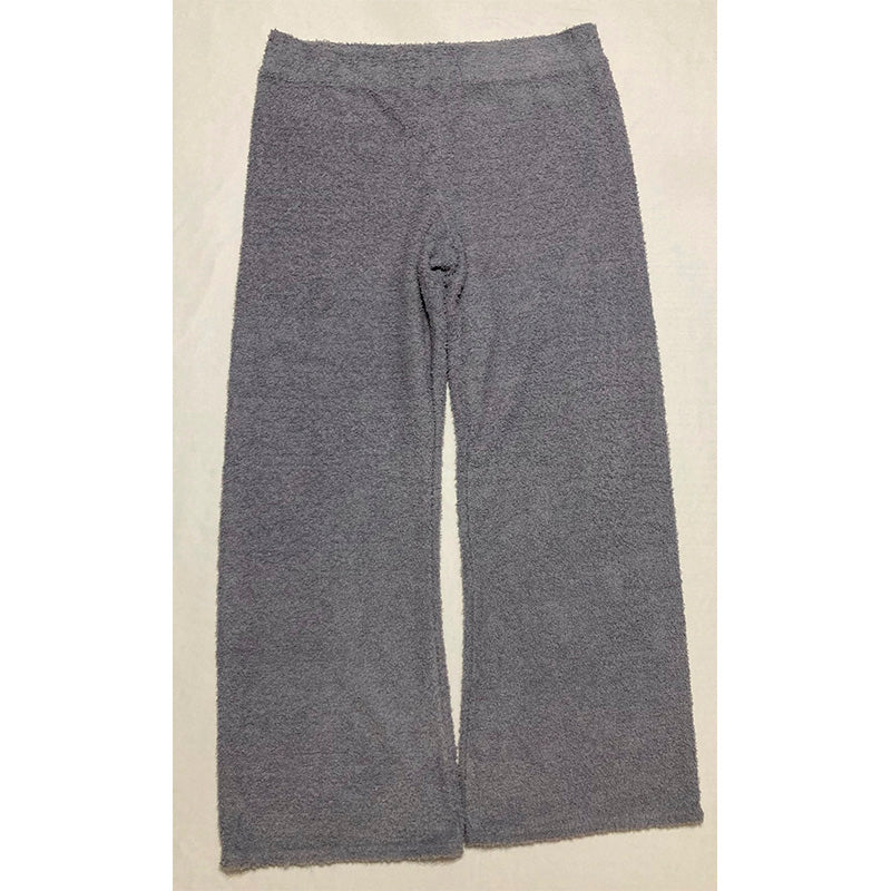 Steve Madden Wide-Leg Chenille Sleep Pants Lilac Grey XL