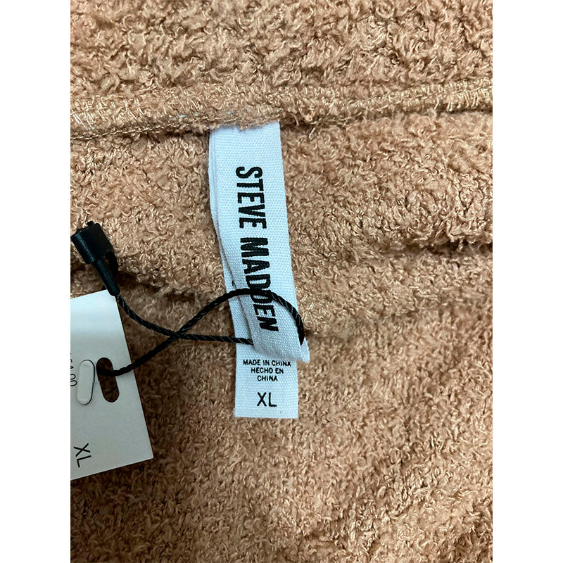 Steve Madden Wide-Leg Chenille Sleep Pants Praline XL
