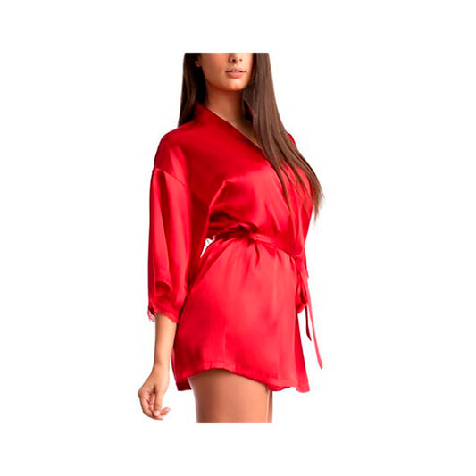 Linea Donatella Flirty Gems Wrap Robe Red L