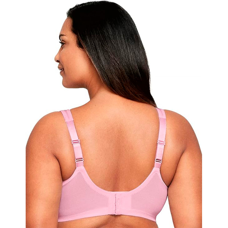 Glamorise Plus Size MagicLift Moisture Control Bra Wirefree Pink 50F