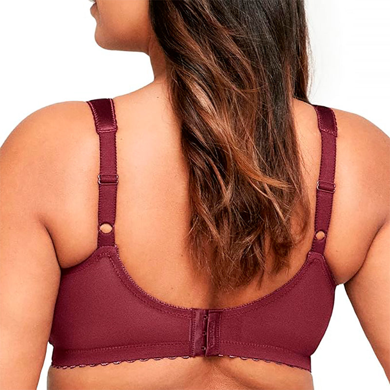 Glamorise Full Figure MagicLift Original Support Bra Burgundy 38DD
