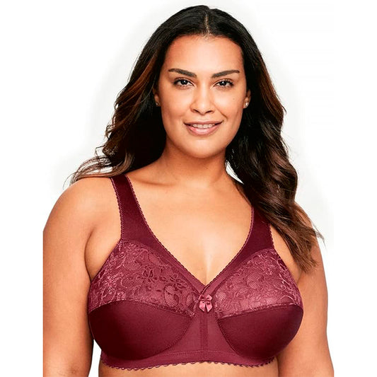 Glamorise Full Figure MagicLift Original Support Bra Burgundy 38DD