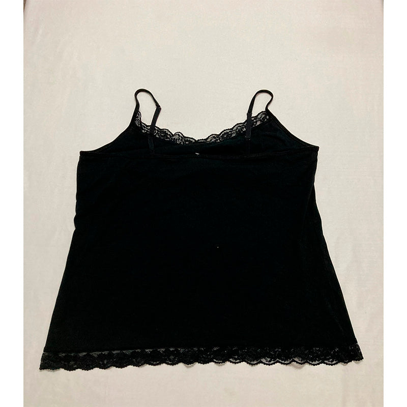 Charter Club Only Pajama Tank Lace Black 2XL