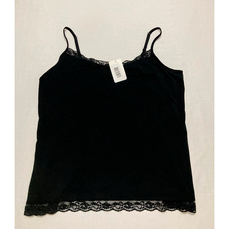 Charter Club Only Pajama Tank Lace Black 2XL