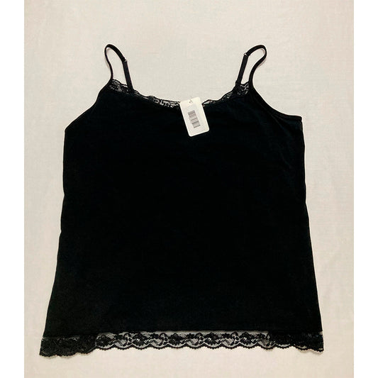 Charter Club Only Pajama Tank Lace Black 2XL