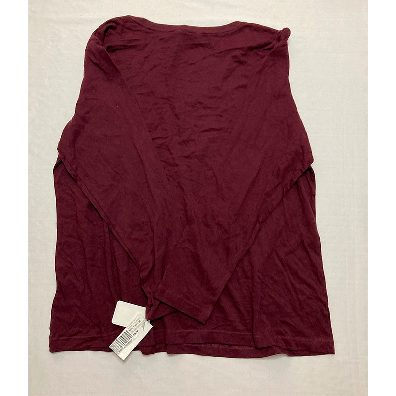 Charter Club Plus Size Only Long-Sleeve Top Burgundy 2X