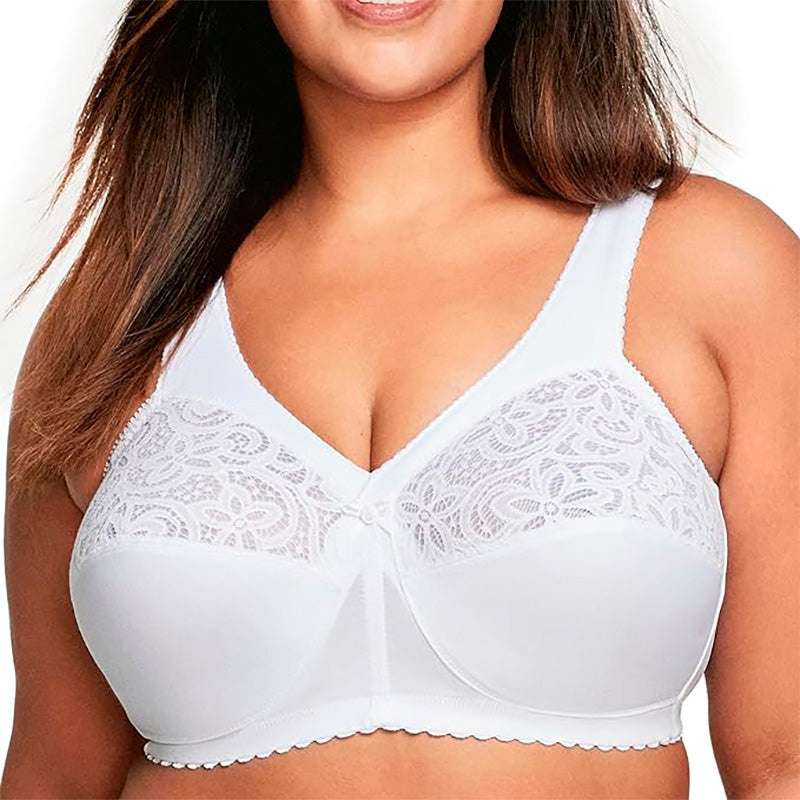 Glamorise MagicLift Cotton Support Bra Wirefree White 36C