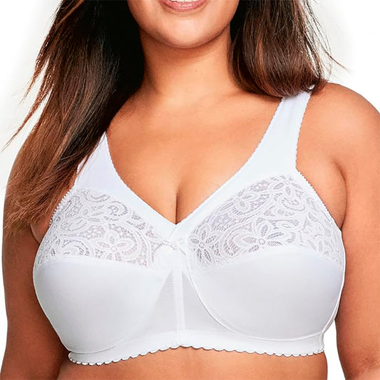 Glamorise MagicLift Cotton Support Bra Wirefree White 36C