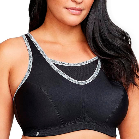 Glamorise No-bounce Camisole Sports Bra Wirefree Black 38H