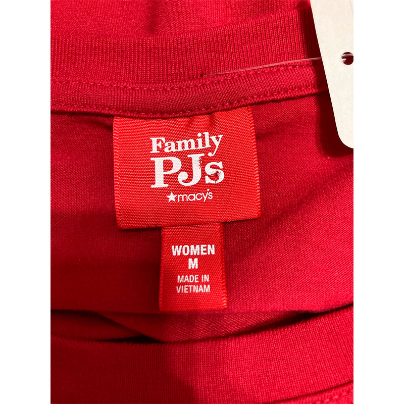 Family Pj Set 2 Piece Top & Pants Red Christmas M