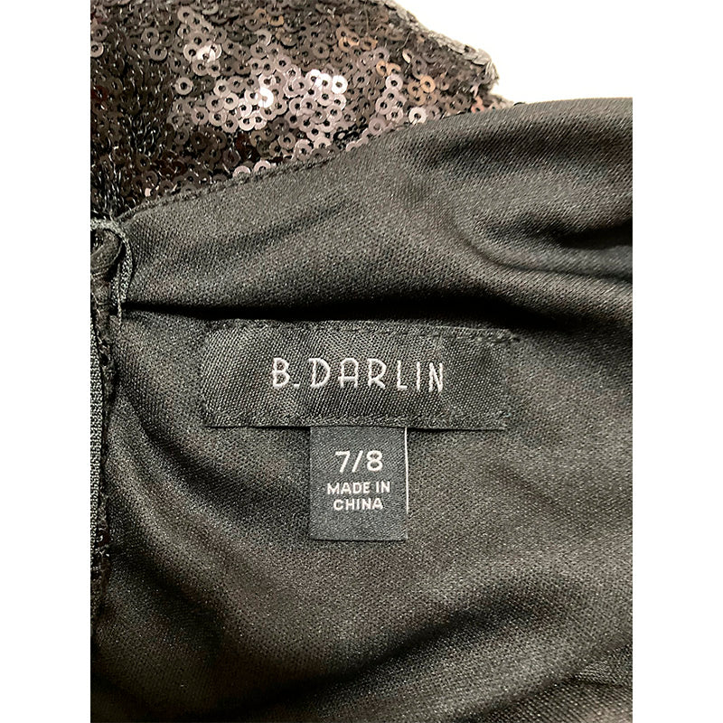 NWD B. DARLIN Dress Of Night Black Glitter 7/8