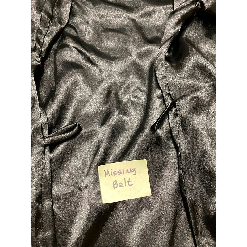 NWD Linea Donatella ´Bride´ Satin Wrap Robe Black XL