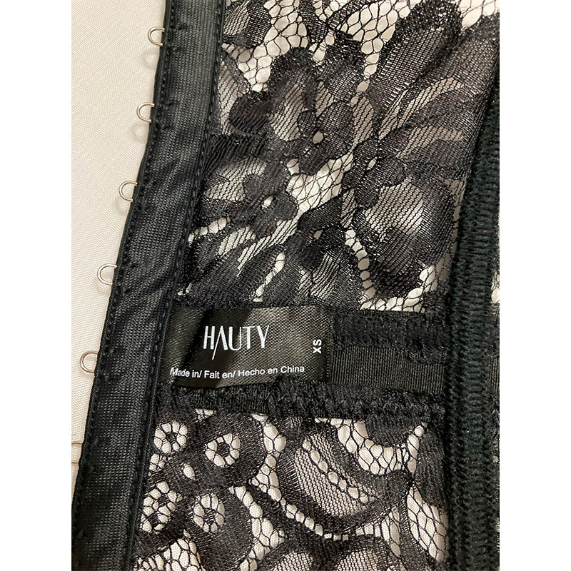 Hauty Eyelash Lace Garter Belt Black XS