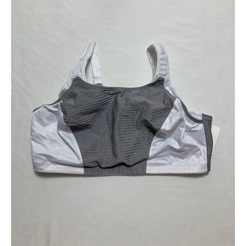 Glamorise Double-Layer Custom-Control Sport Bra White/Grey 46G