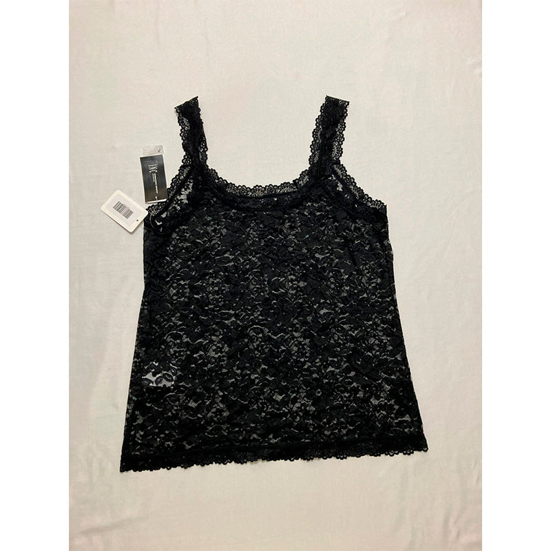 INC Sexy Lace Lingerie Tank Top BLack M