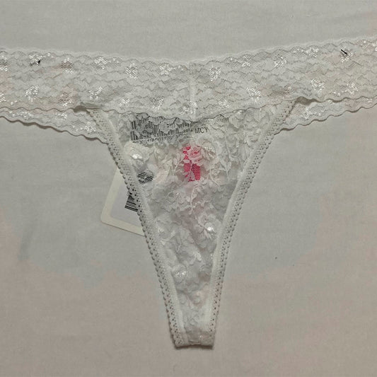 Betsey Johnson Lace Thong White XL