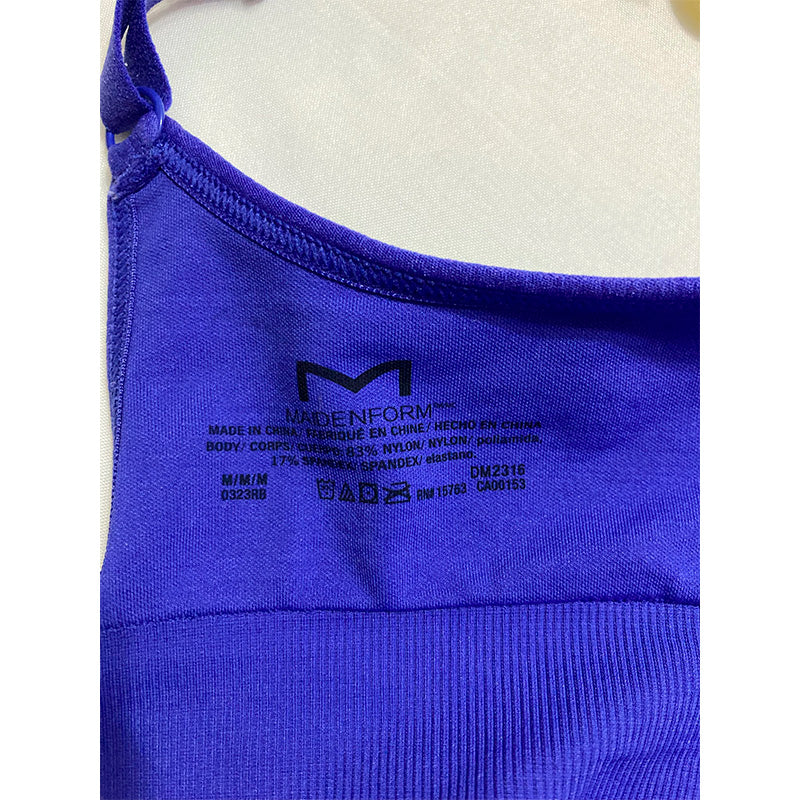NWD Maidenform Seamless Lift Wireless Long-Line Convertible Tank-Style Blue M
