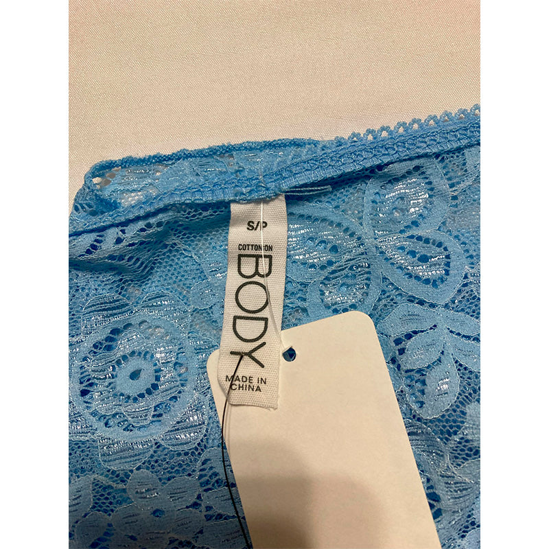 Cotton On Lace Top Adjustable Straps Blue S