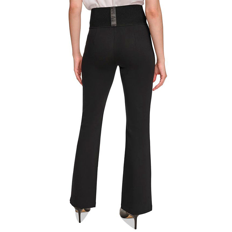 Calvin Klein Women's Wide Waistband Pull-On Pants Black S