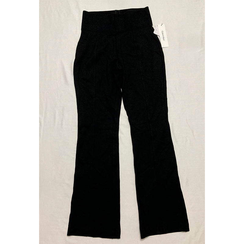 Calvin Klein Women's Wide Waistband Pull-On Pants Black S