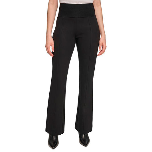 Calvin Klein Women's Wide Waistband Pull-On Pants Black S