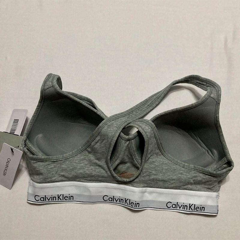 NWD Calvin Klein Modern Cotton Lightly Wireless Bralette Grey L