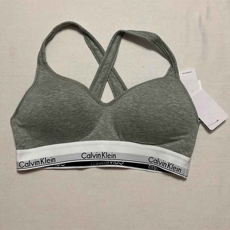 NWD Calvin Klein Modern Cotton Lightly Wireless Bralette Grey L