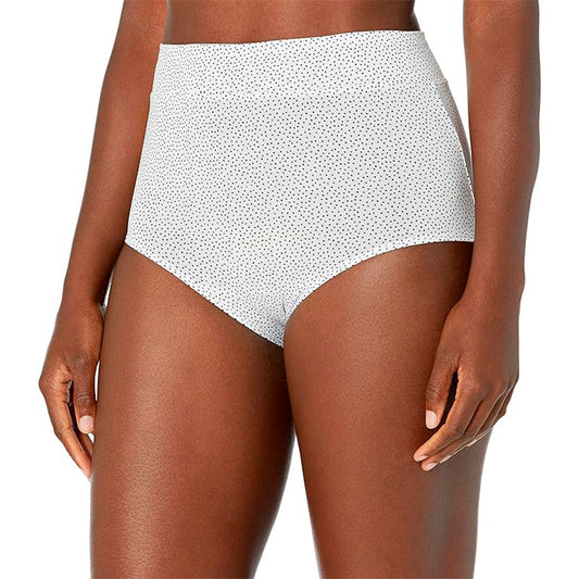Warner's Dig-free Comfort Waist Microfiber Modern Brief Panty, Cute White Dot 6