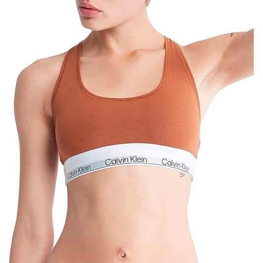 NWD Calvin Klein Cotton Naturals Unlined Wireless Bralette Bronze M
