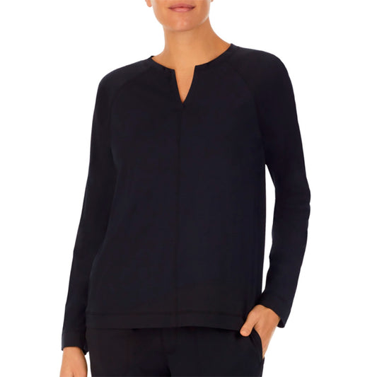 Sanctuary Knit Drawstring Only Pajama Top Black L